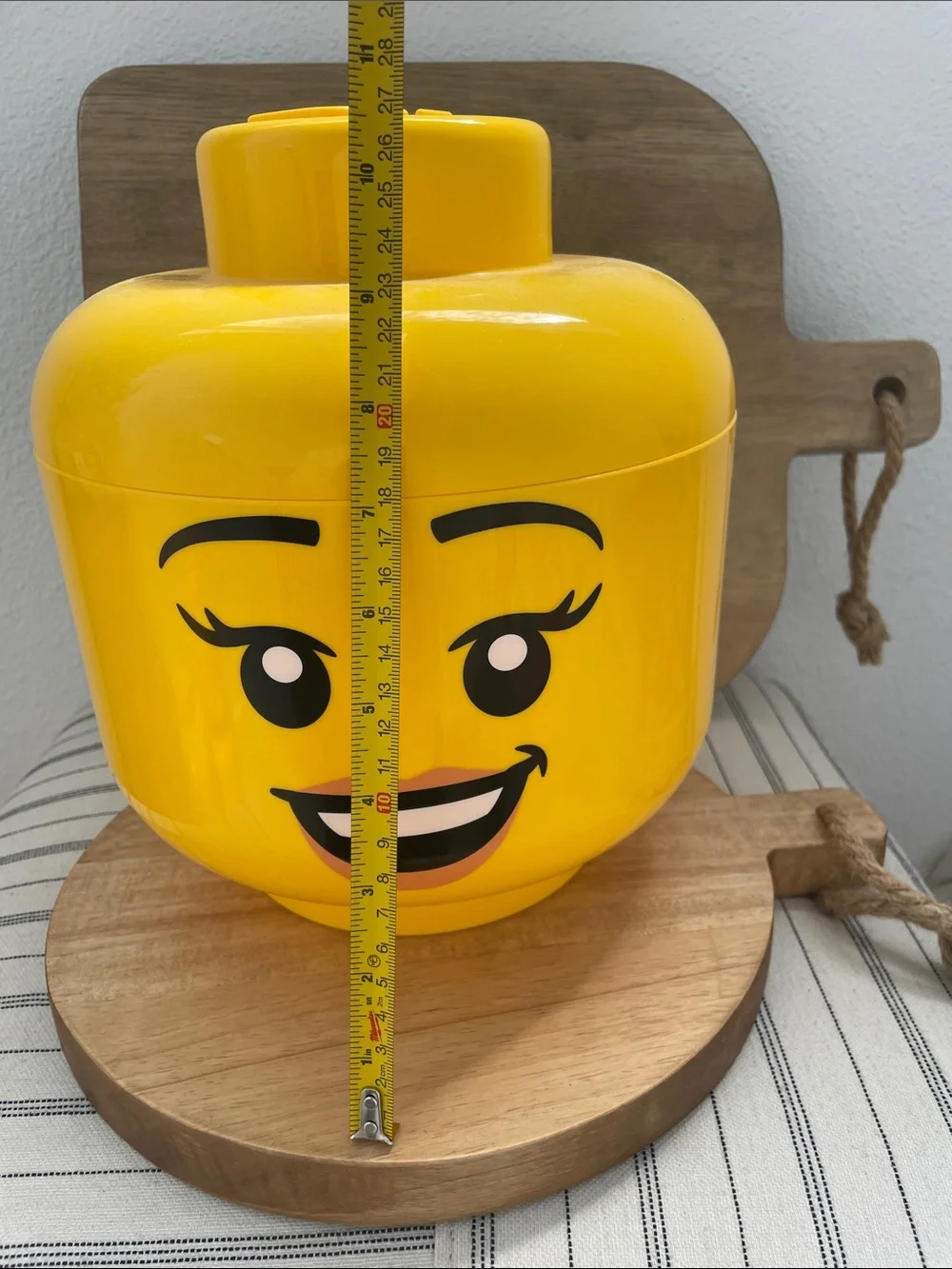 SALE! Large Lego Storage Playful Yellow Minifigure-Style Storage Jar ~11” Tall